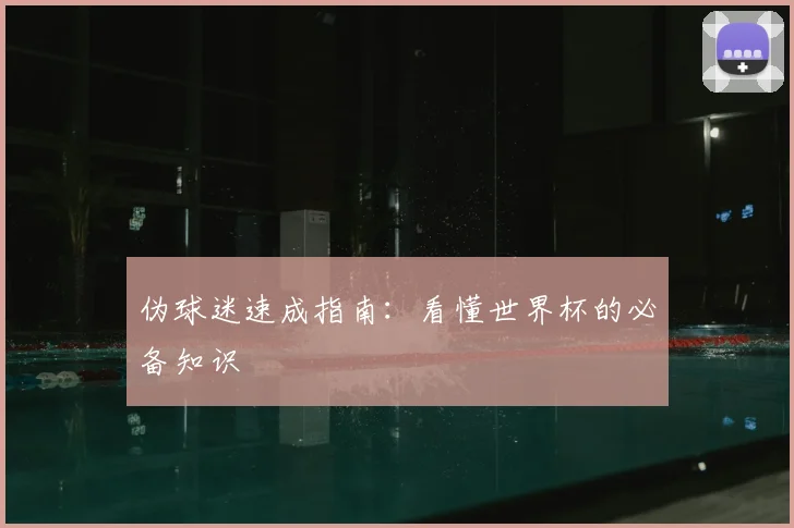 伪球迷速成指南：看懂世界杯的必备知识
